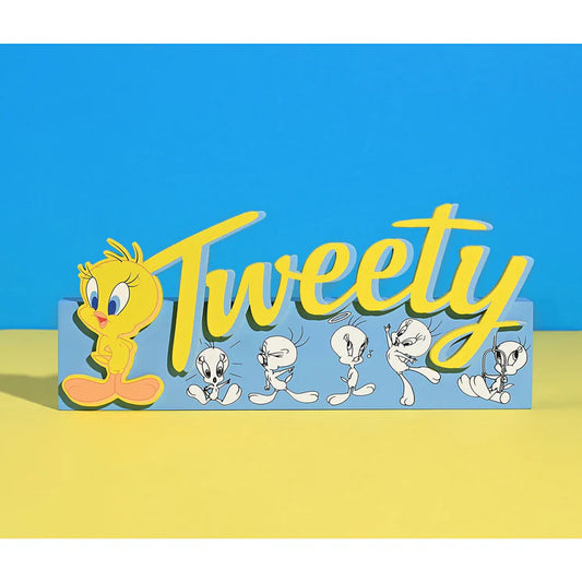 Warner Bros Looney Tunes Tweety Pie MDF Mantel Plaque - 28 x 13cm