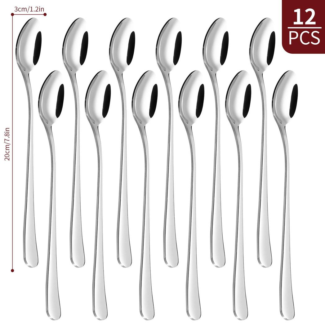 Vinsani 12pcs SSLong Hndle Latte Spns 1010049