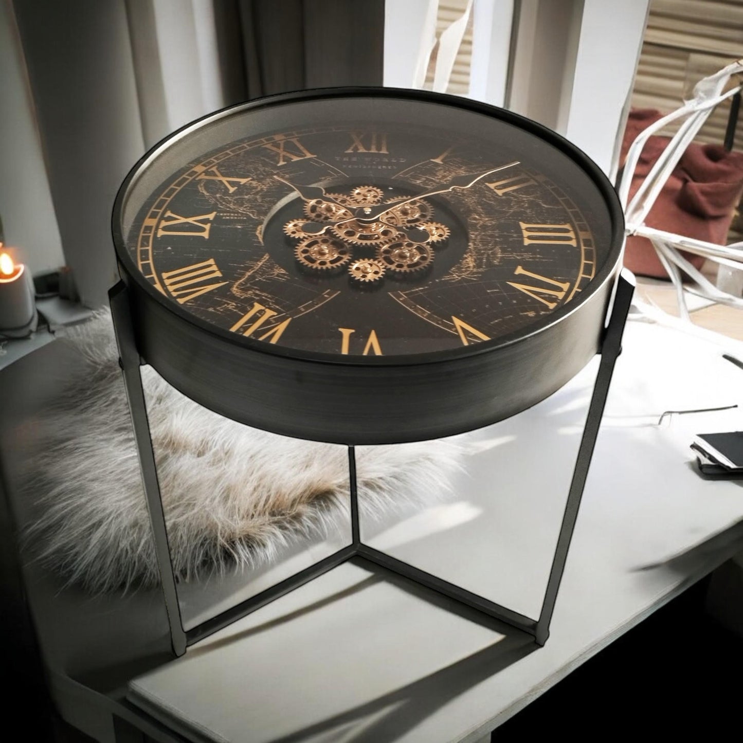 55CM GEAR CLOCK TABLE