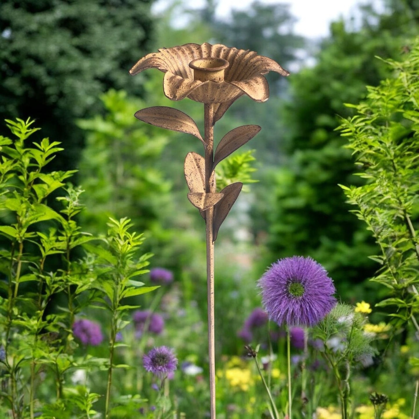 63CM GARDEN STAKE CANDLE HOLDER