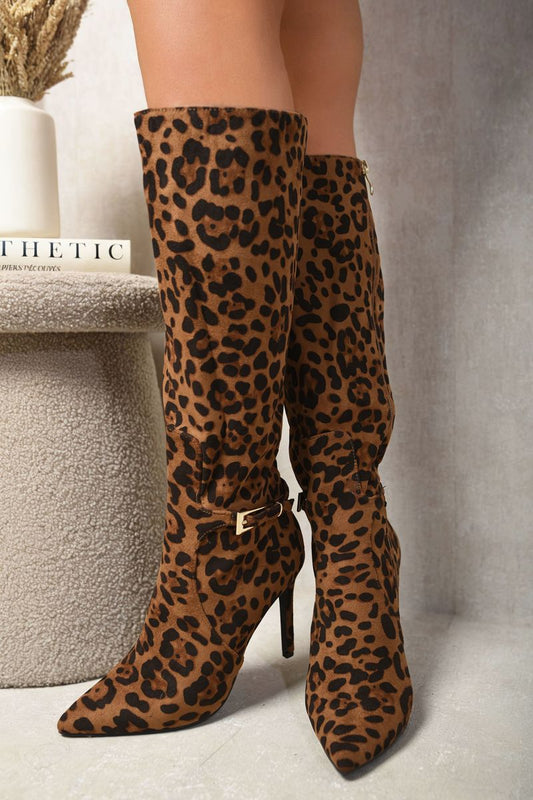 (F) Side Zip Stiletto Boots