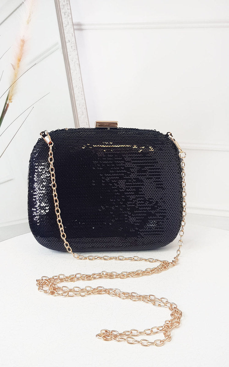 (F) Sequin Embellished Handbag