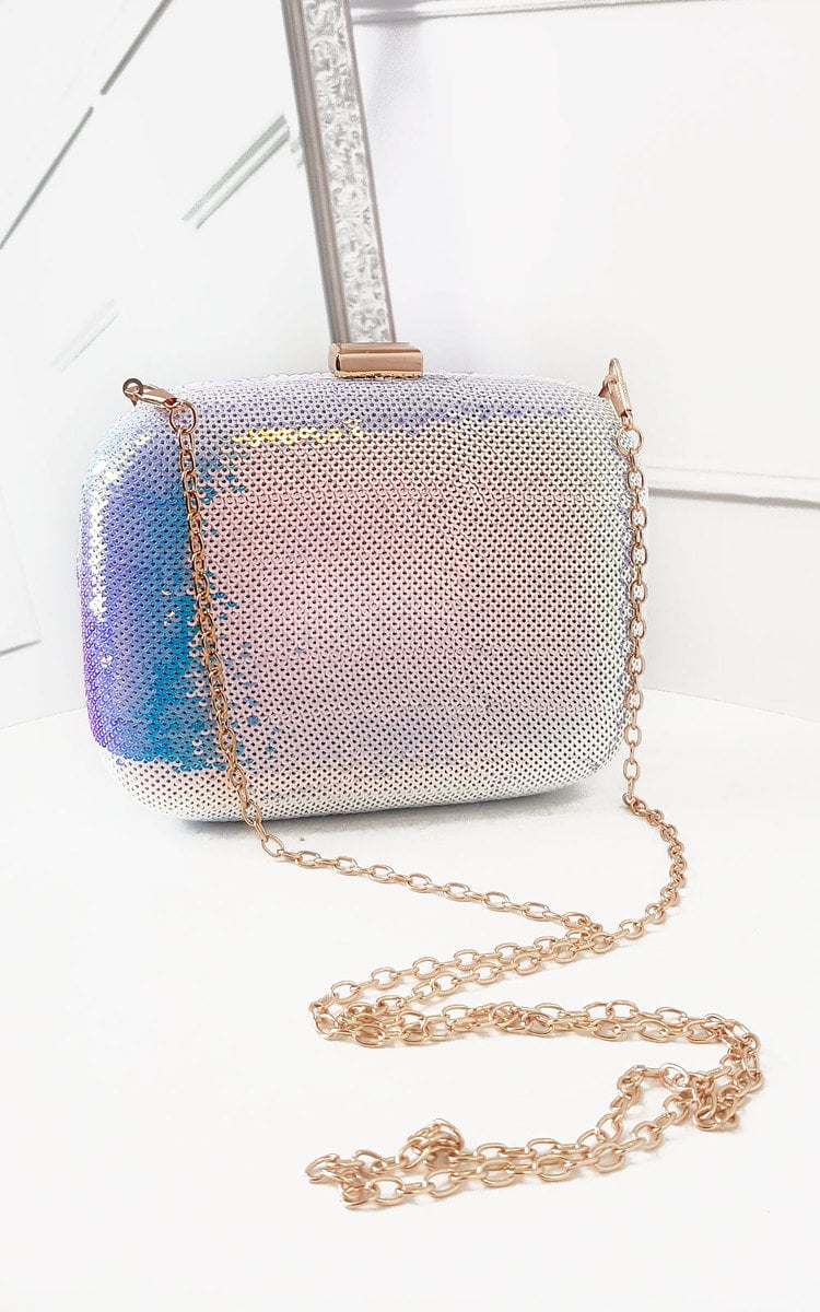 (F) Sequin Embellished Handbag
