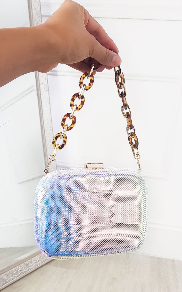 (F) Sequin Embellished Handbag