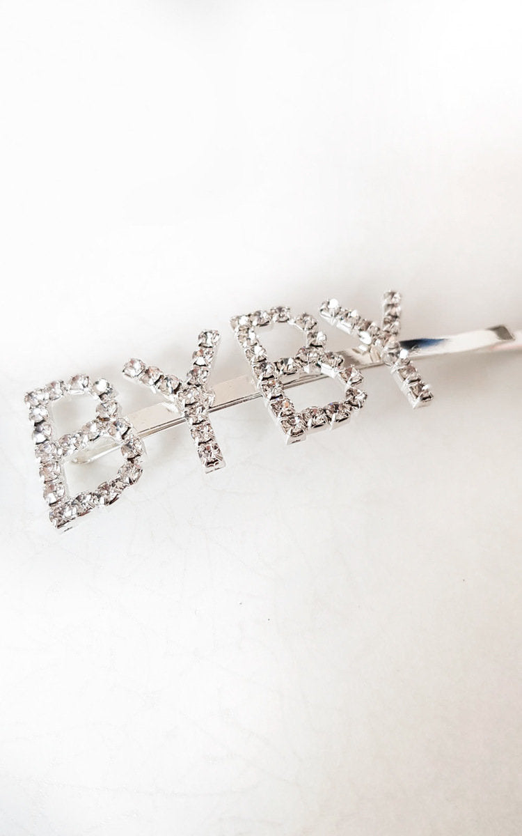 (F) Slogan Diamanté Detail Hair Clip