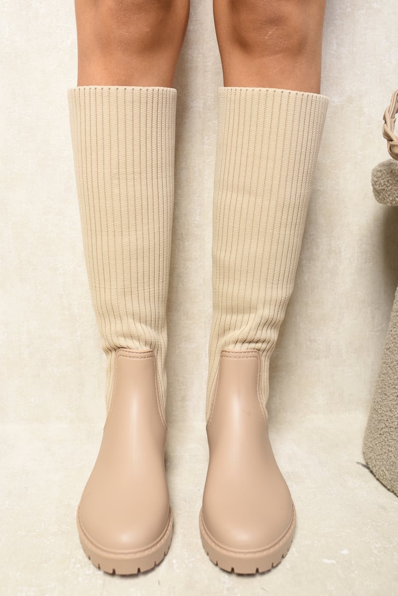 (F) High Sock Platform Boots