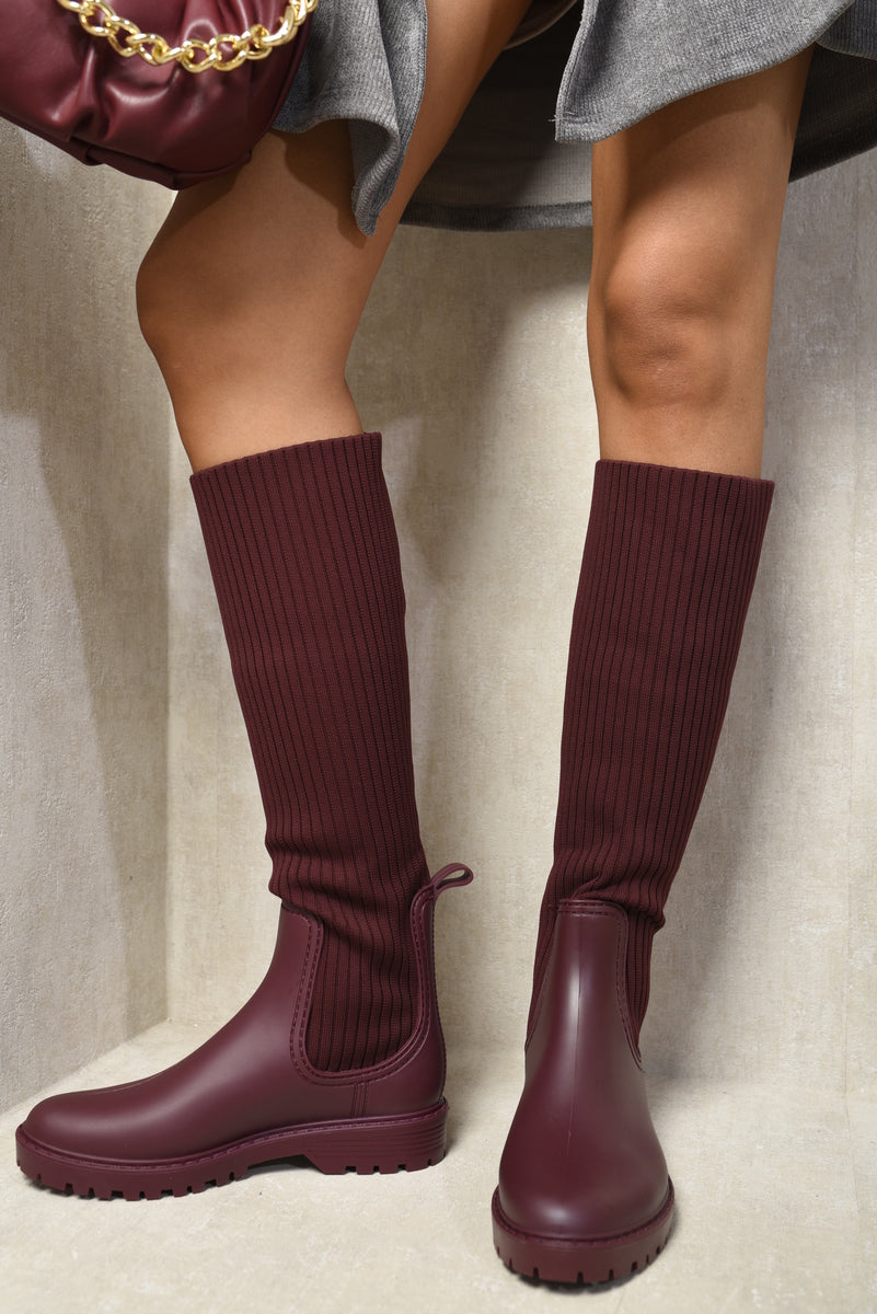 (F) High Sock Platform Boots