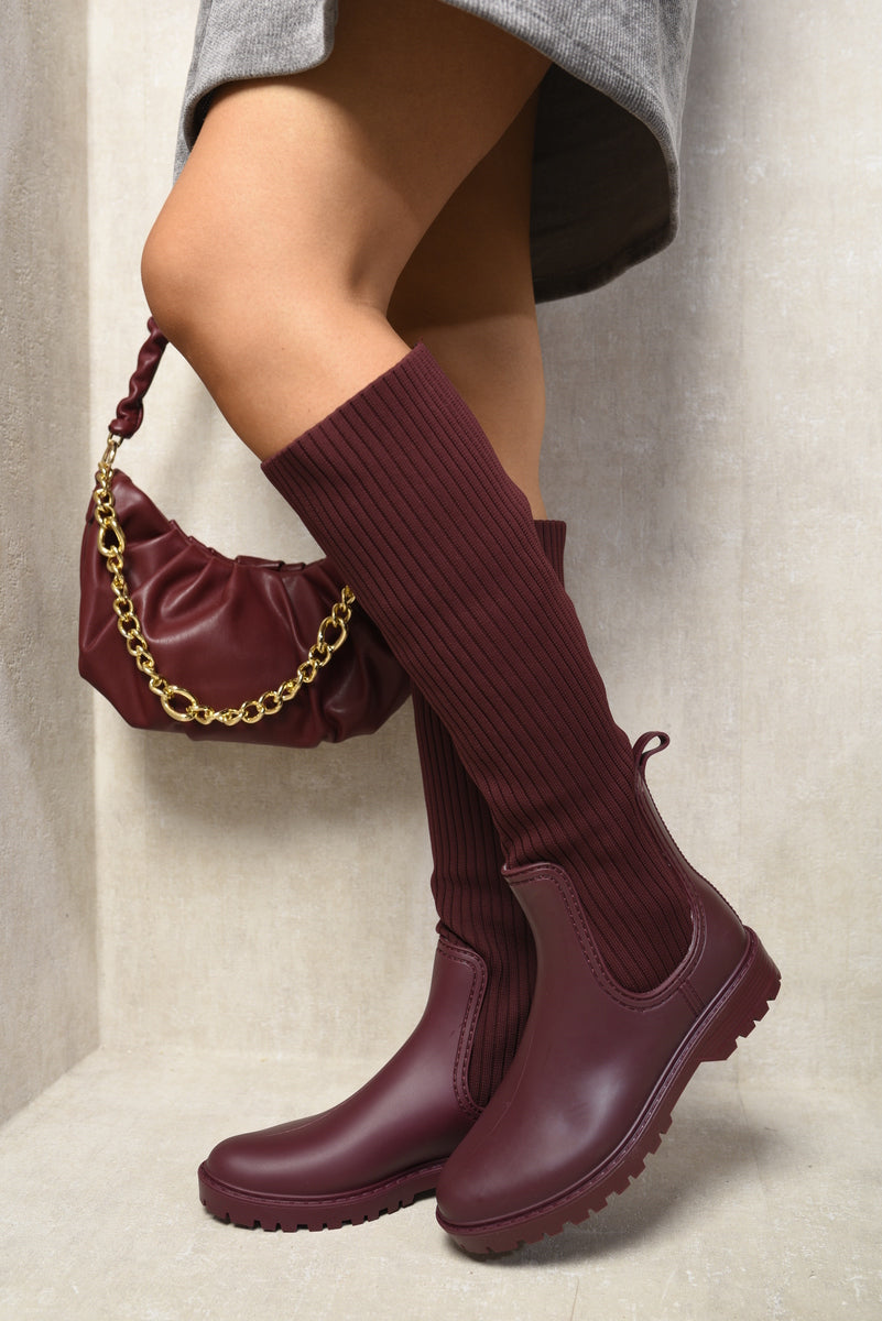(F) High Sock Platform Boots