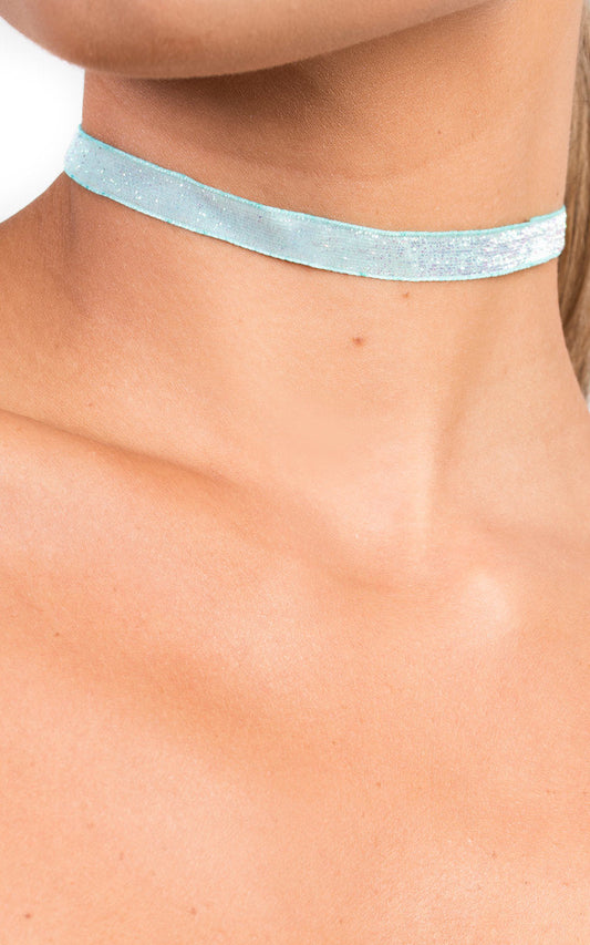 (F) Glitter Ribbon Choker