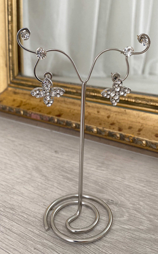 (F) Floral Embellished Earrings