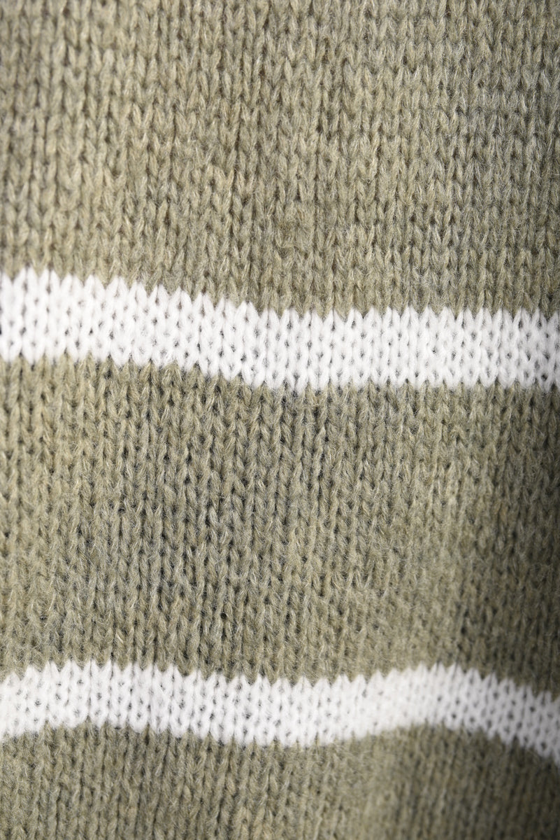 (F) Stripe Oversized Knitted Jumper