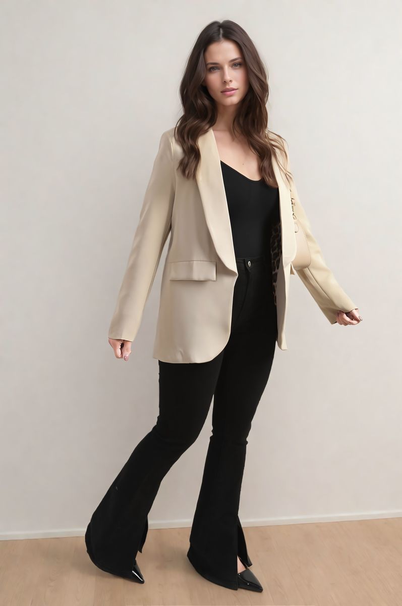 (F) Leopard Print Blazer Jacket