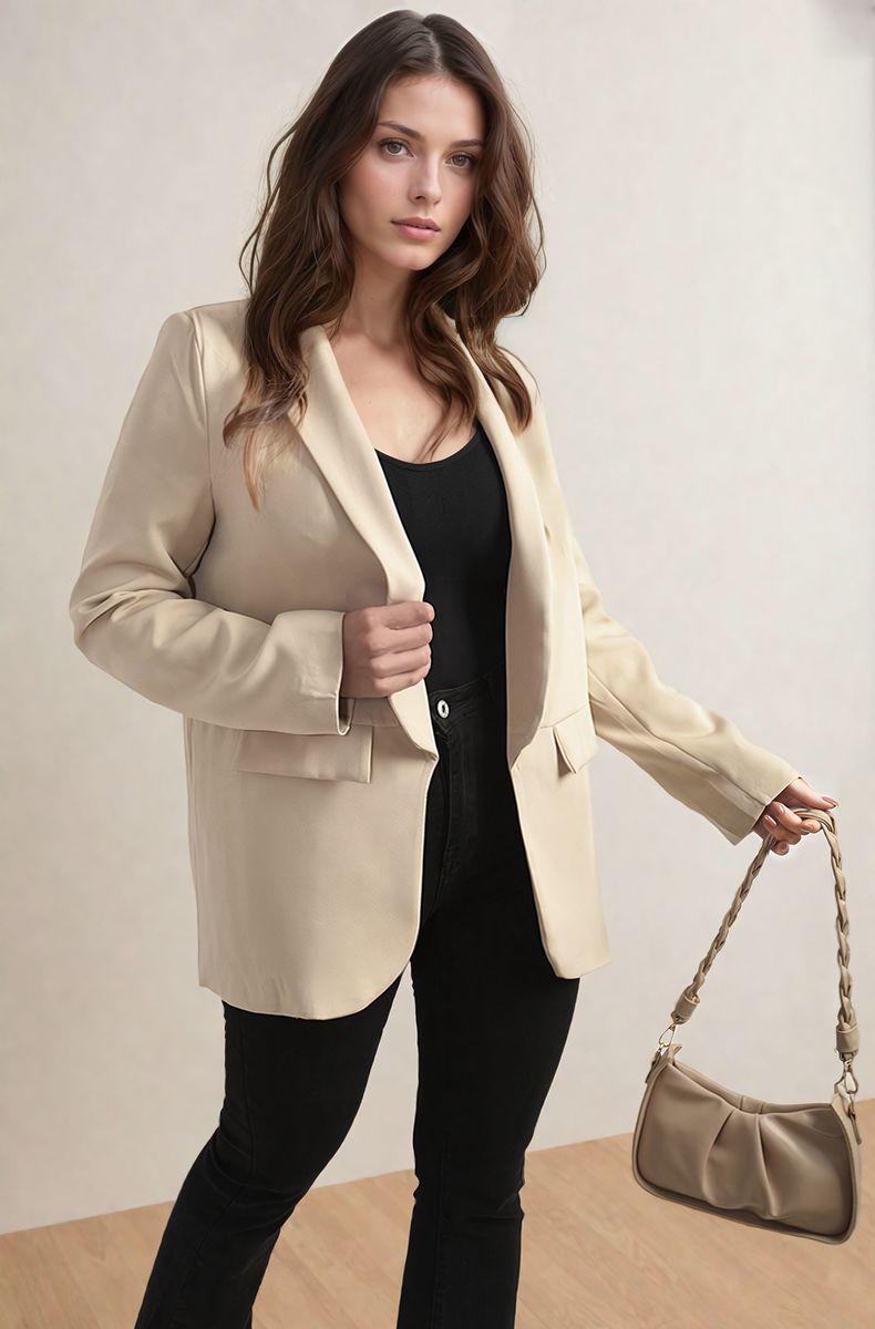 (F) Leopard Print Blazer Jacket