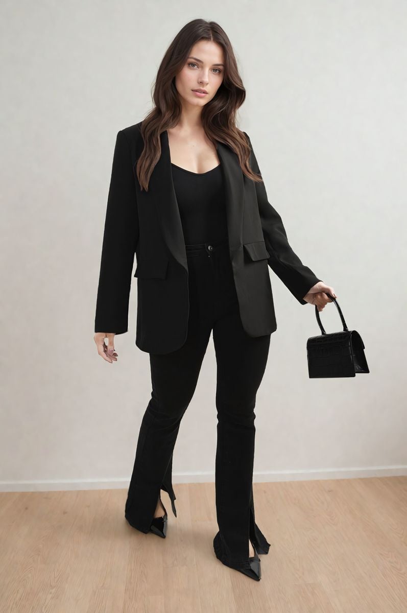 (F) Leopard Print Blazer Jacket