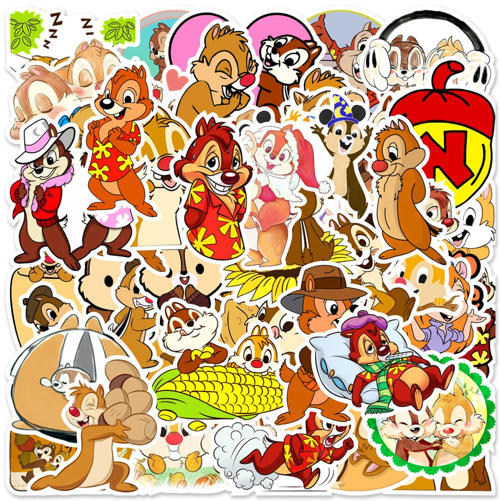 MINISO Waterproof Disney Chip and Dale Stickers - Fun DIY Decals for All