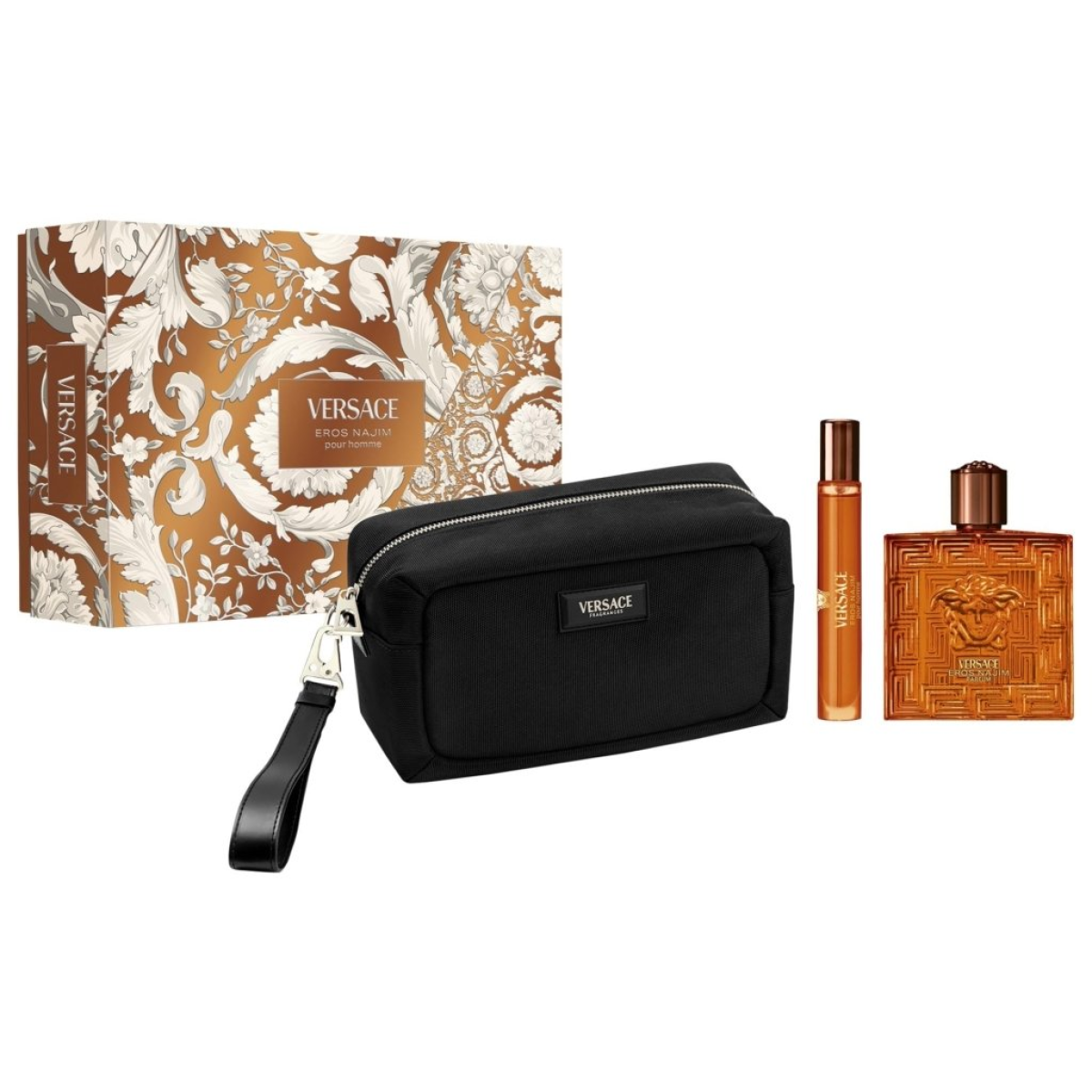Versace Eros Najim Gift Set 100ml & 10ml Parfum Spray in Pouch (HTML)