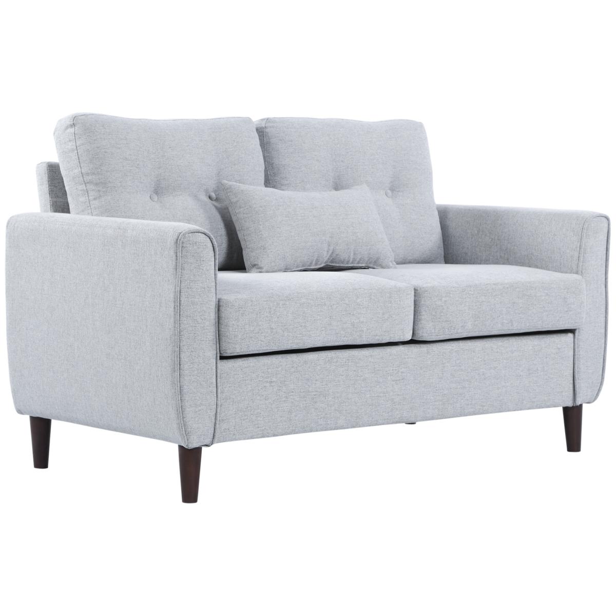 HOMCOM Modern Chic Loveseat with Armrest Spring Padding for Home Office