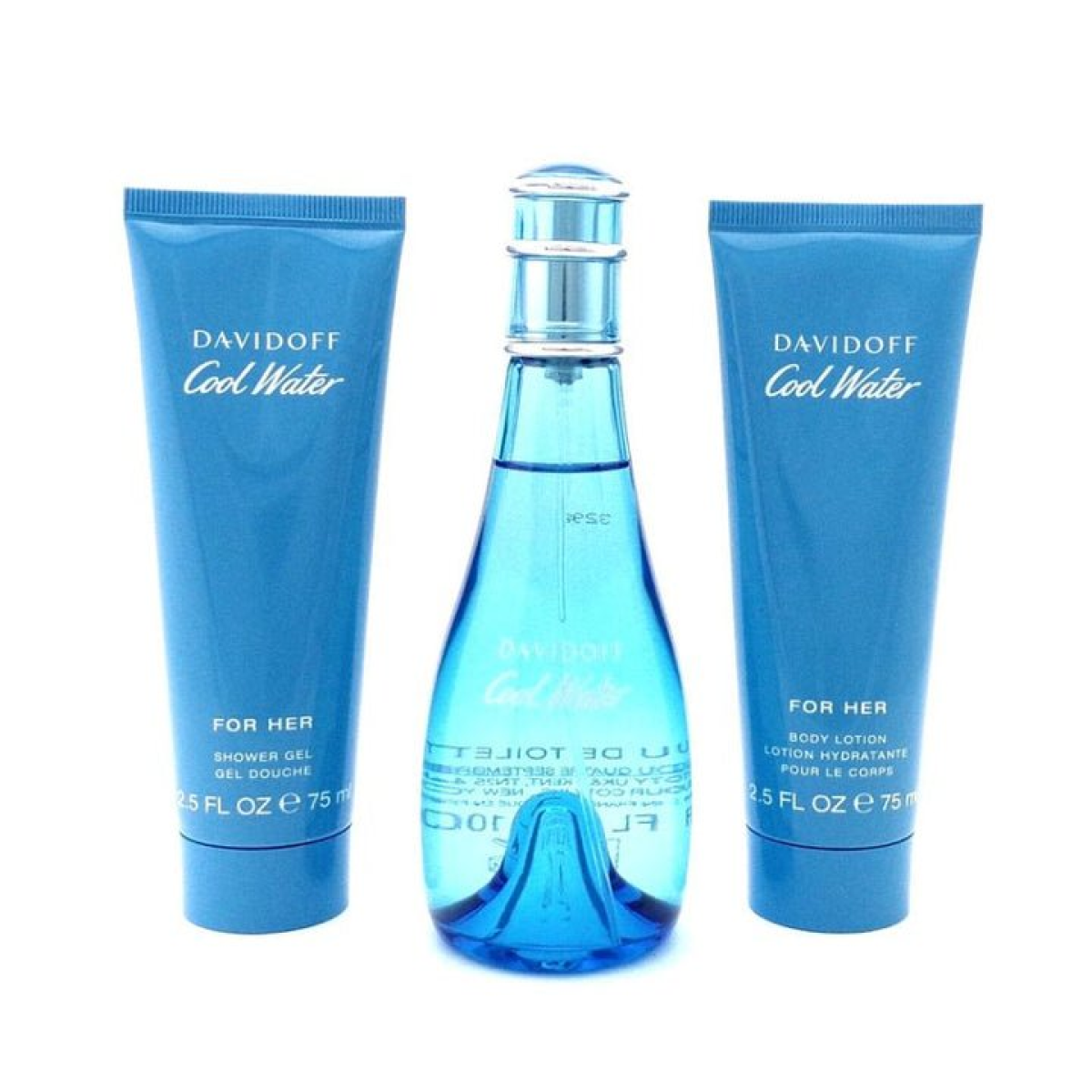 Davidoff Cool Water Gift Set: EDT 100ml + Shower Gel 75ml + Lotion 75ml (HTML)