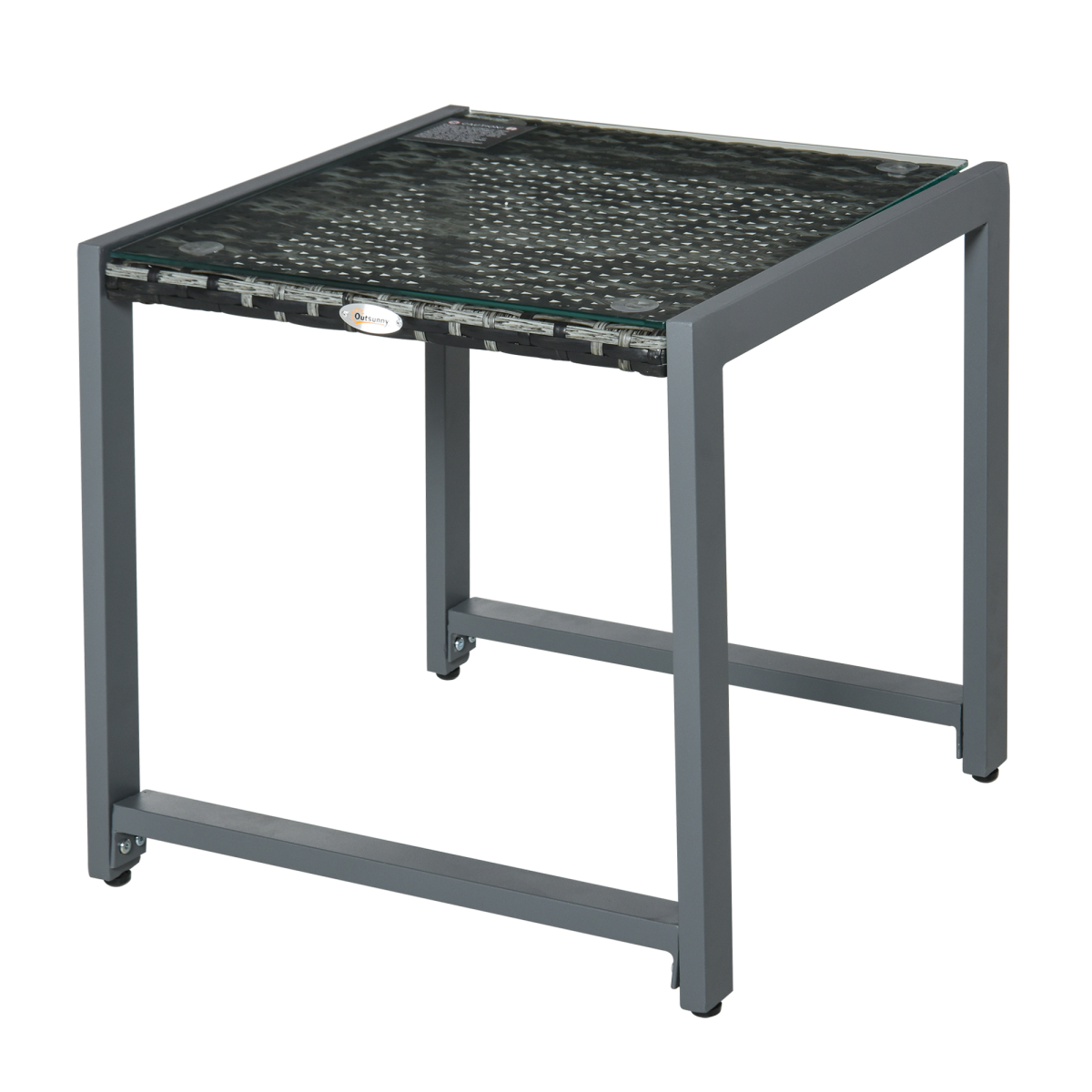 Rattan End Table Side Coffee Desk Outdoor Patio Garden Furniture