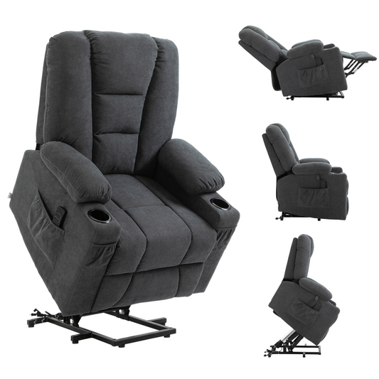 Riser and Recliner Chair w/ Remote, Lift Chair for the Elderly, Grey