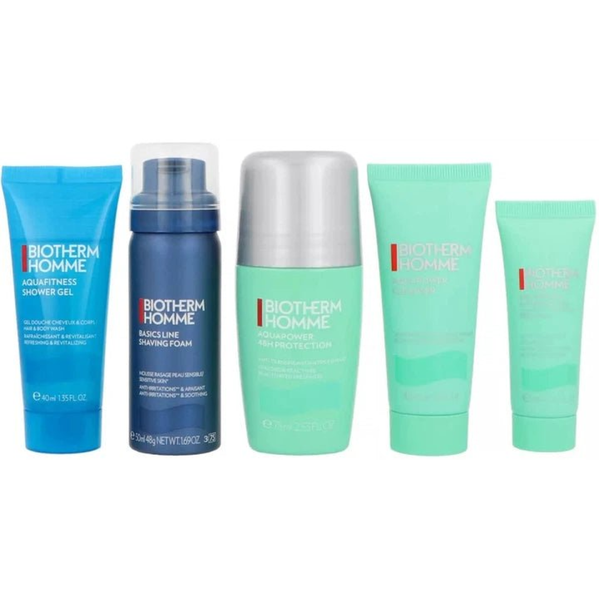 Biotherm Aquapower Set: Cleanser, Shower Gel, Shaving Foam, Deodorant & Gel (HTML)