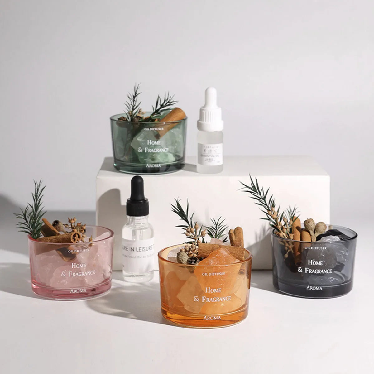 Natural Aromatherapy Gift Set - Enhance Room Decor with Unique Minerals