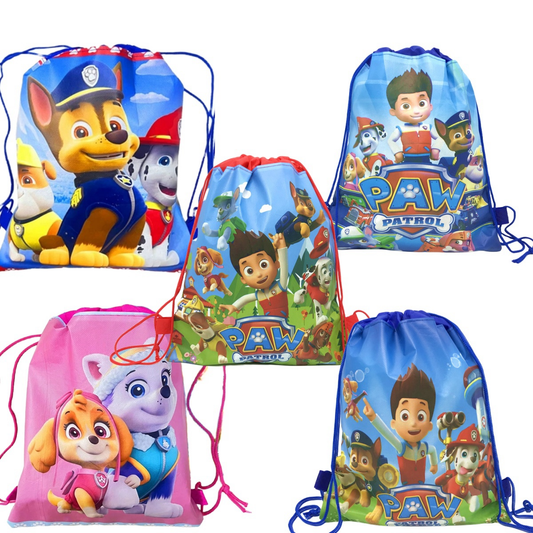 Paw Patrol Gift Bag Non-woven Paw Dog Drawstring Bag Bundle Pocket  Storage Cloth Shopping Bag Backpack Kid Boys Party Supplies