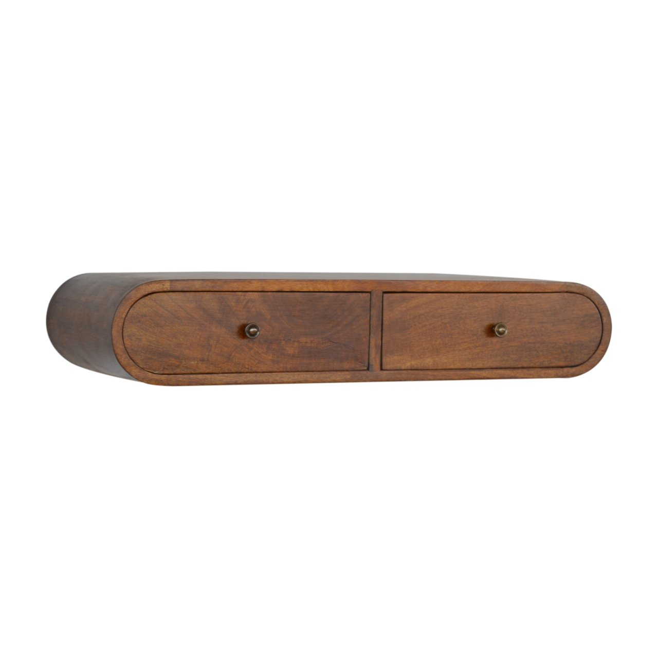 Artisan Furniture Solid Wood Floating Chestnut London Console, 2 Drawers, Dark Brown