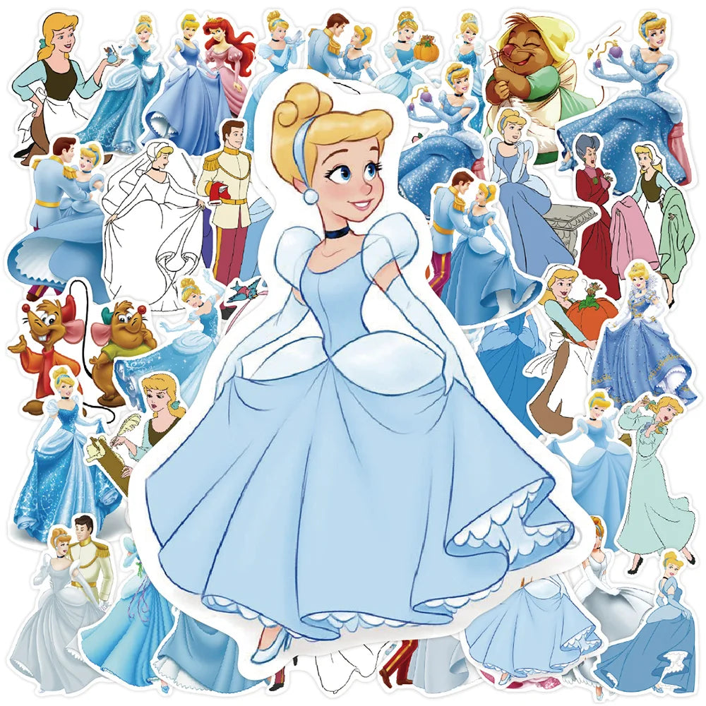 MINISO Disney Cinderella Stickers - Waterproof Decals for DIY Projects