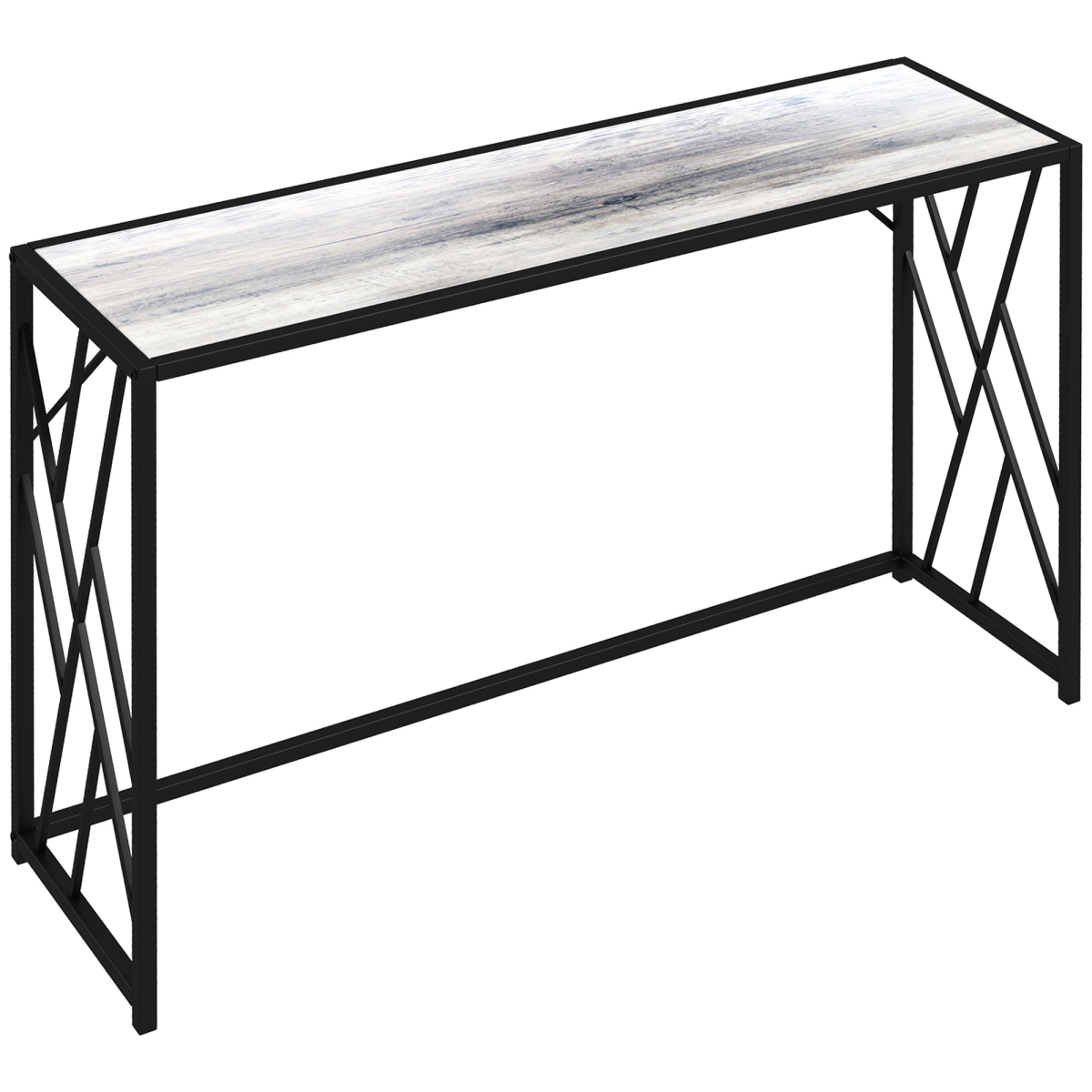 Vintage Sofa Table, Metal Frame Console Table for Hallway Living Room