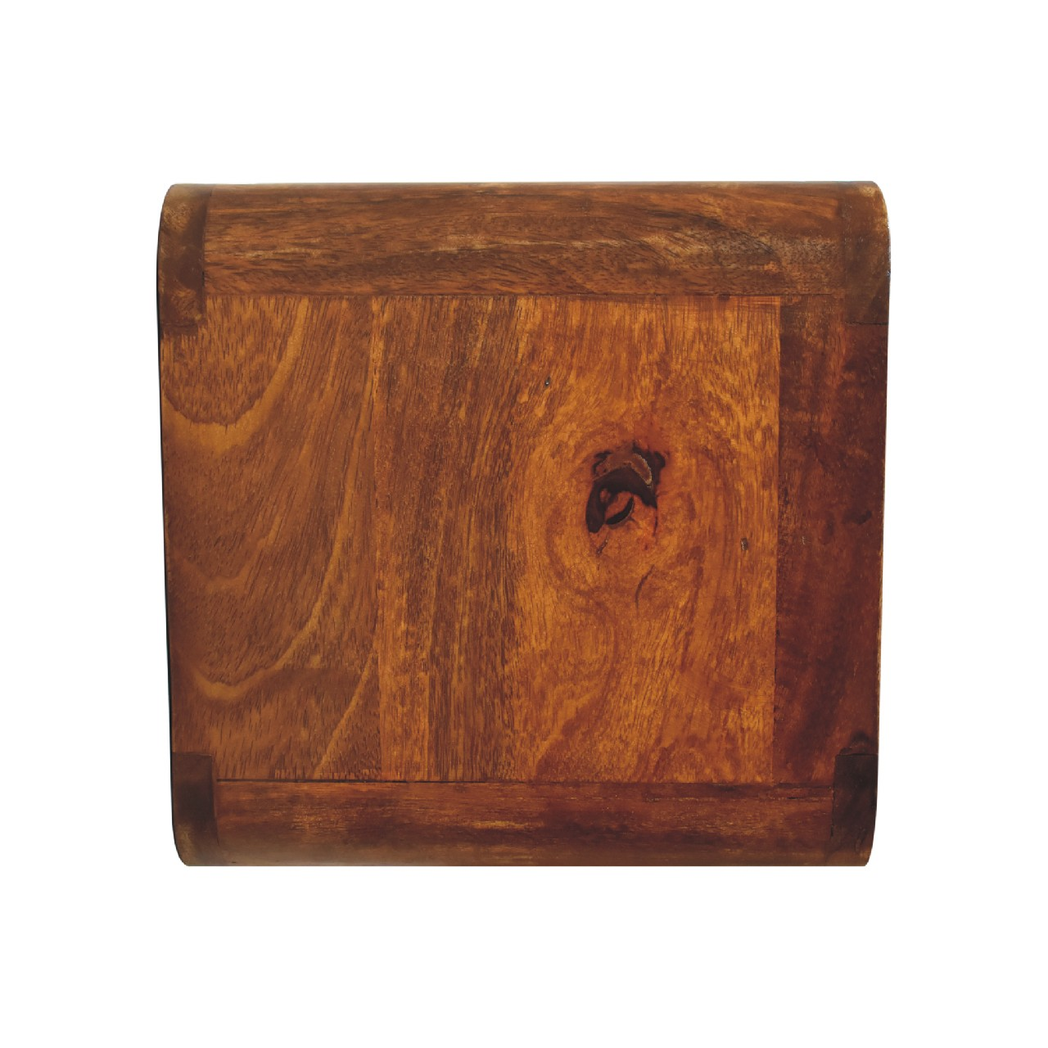 Artisan Furniture Solid Wood Floating Mini Chestnut Bedside, Brown, 2Drawers