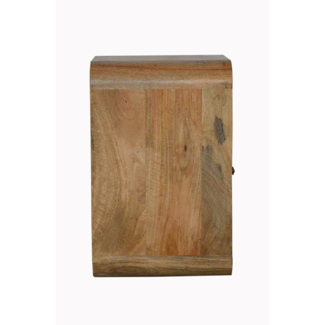 Artisan Furniture Solid Wood London Bedside, Brown, 1 Drawer, 2 Open Slots