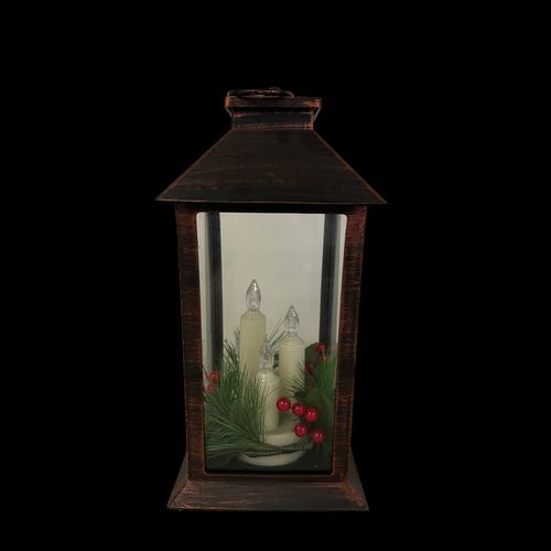 Battery Operated Lantern with 3 Candles