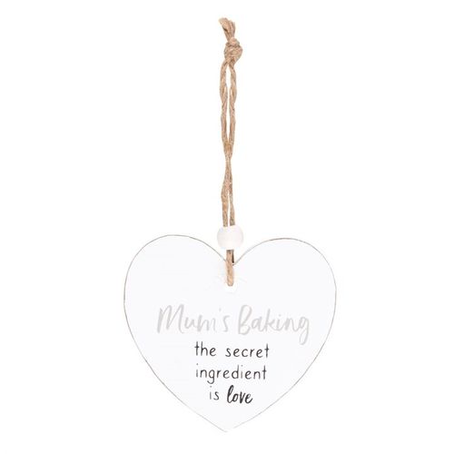 (C) Mum's Baking Secret Ingredient Hanging Heart Sentiment Sign