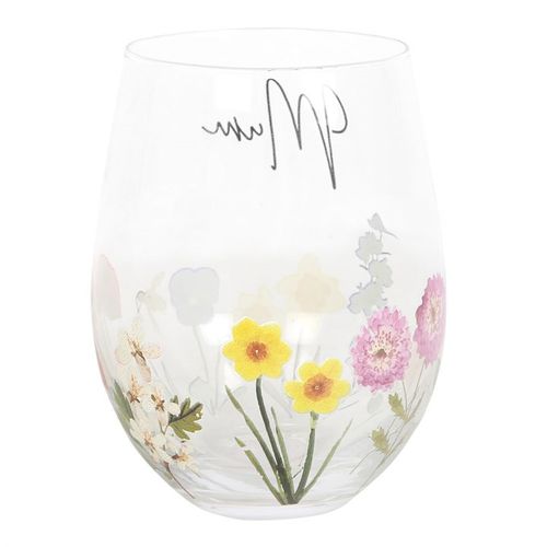 (C) Mum Wildflower Stemless Glass