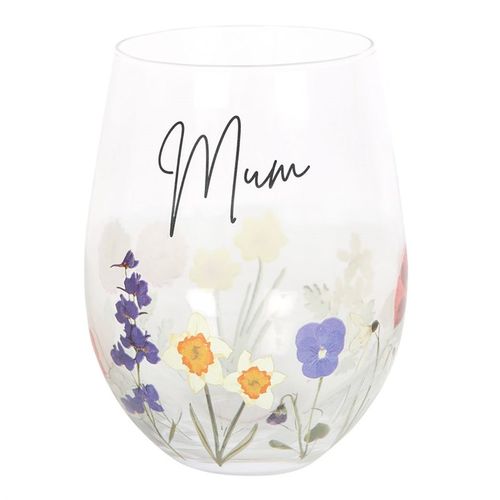 (C) Mum Wildflower Stemless Glass
