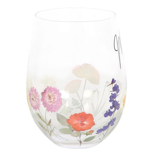 (C) Mum Wildflower Stemless Glass