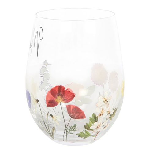 (C) Mum Wildflower Stemless Glass